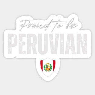 Proud peruvian, Peru flag Sticker